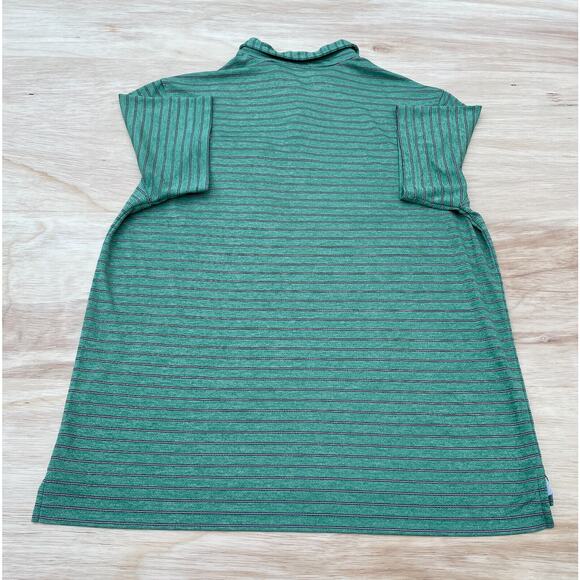 DULUTH Trading Co. Mint Green Striped Polyester/Nylon Polo Shirt Mens SIZE LARGE - Picture 7 of 7